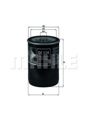 Filtr oleju Mahle Original OC114 cena, od 14,23 USD